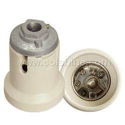 porelain lampholder with metal cap