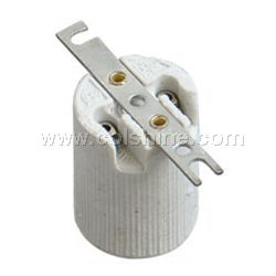 E14 lamp holder with metal bracket