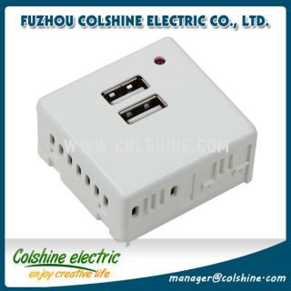 Italian style wall socket with 2USB port 