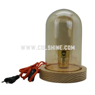 E27 wooden table light