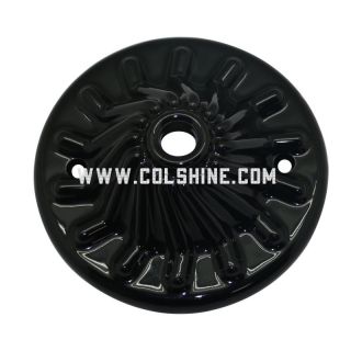 Black ceramic victorian ceiling rose