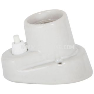 Porcelain lamp holder with switch - porcelain wall light with switch