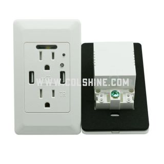 TR Duplex Receptacle outlet 15A  with 2USB 4.2A and led indicator