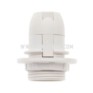 Plastic lampholder with semi-thread E14