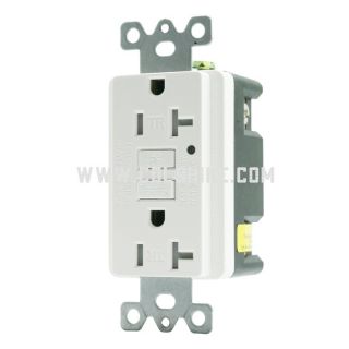 20A GFCI TAMPER-RESISTANT RECEPTACLE WITH LED INDICATOR