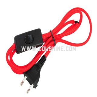 Fabric cable with European 2pins plug